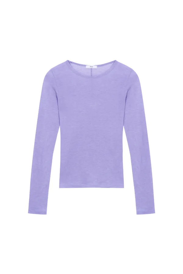 WOOL LINE T-SHIRT_purple