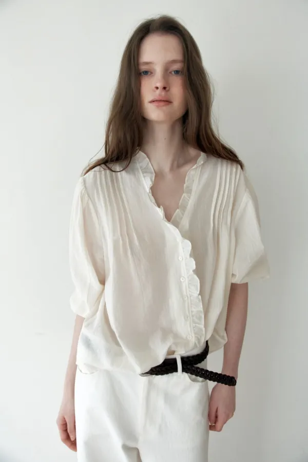 [12th] Spring Mare Frill Blouse_Ivory