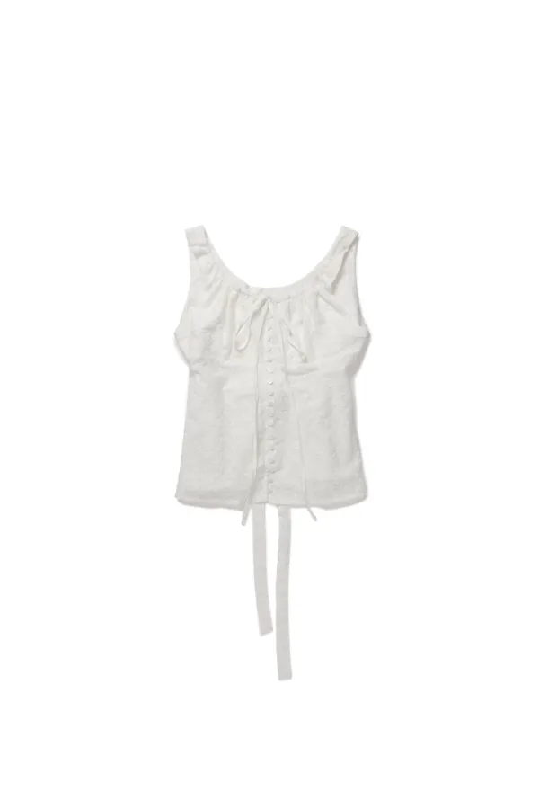 Eyelet button blouse_ivory