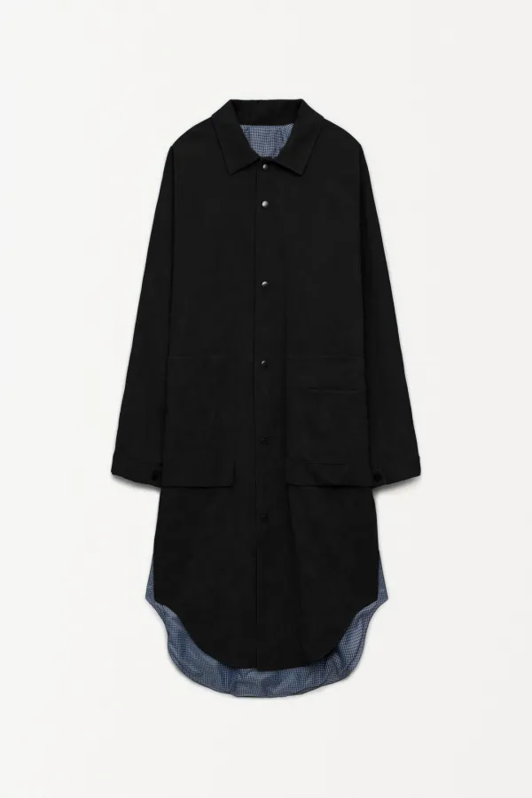 Nolly Suede Trench Coat black