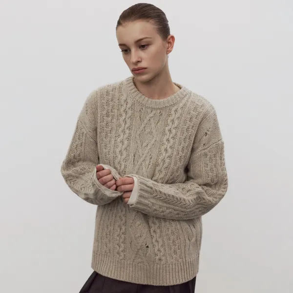 Aran Wool Sweater_2Color