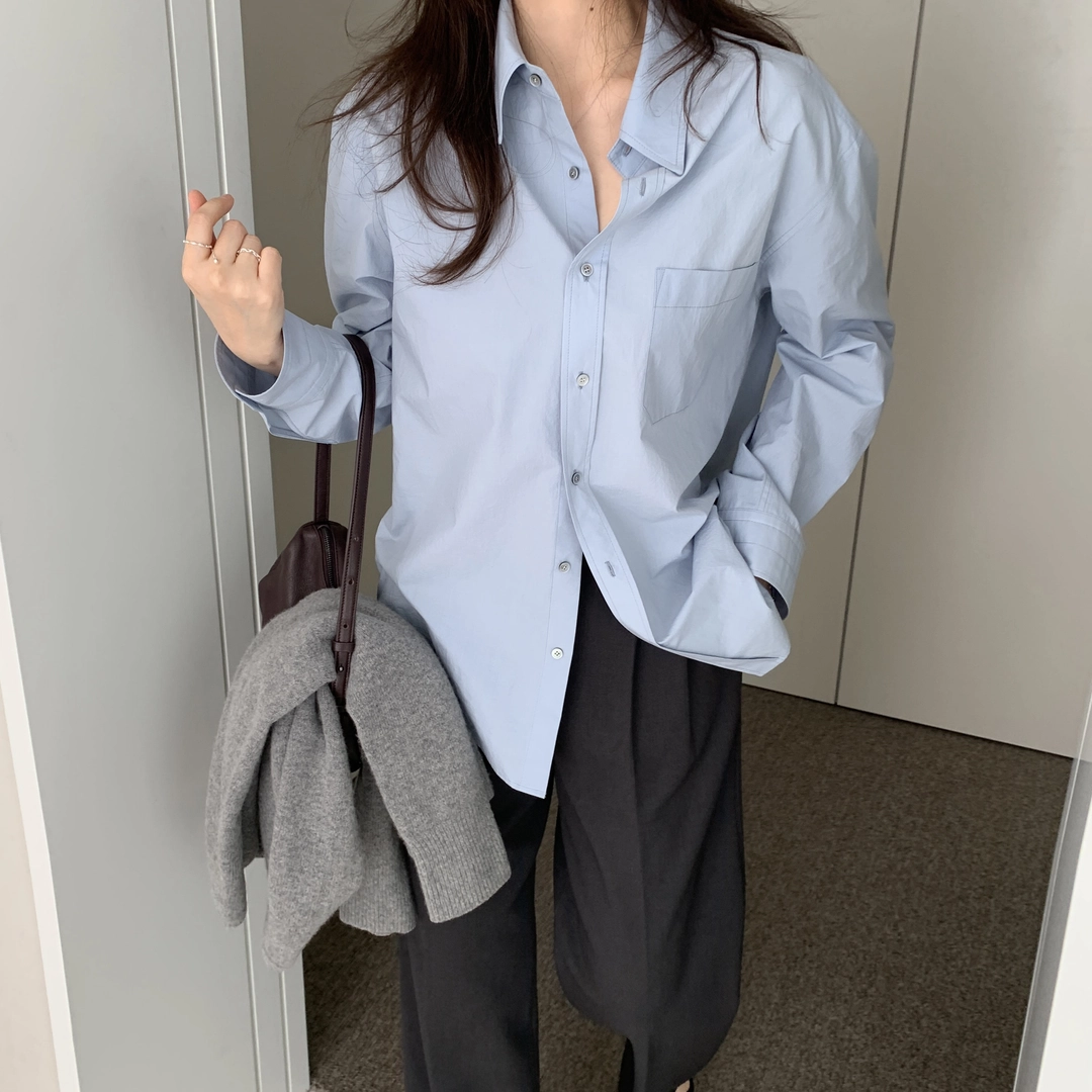 토그 Jade Cotton Shirt (Cloudy sky) 상품 이미지 1