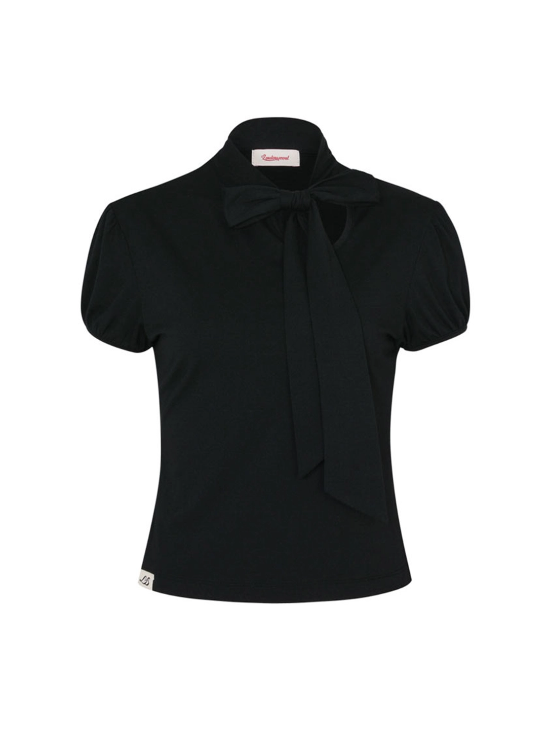 루루서울 Ribbon Tie T-Shirt (Black) 상품 이미지 3