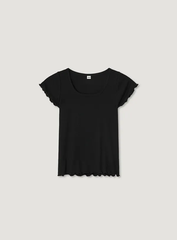 SILLY RUFFLE TEE_BLACK
