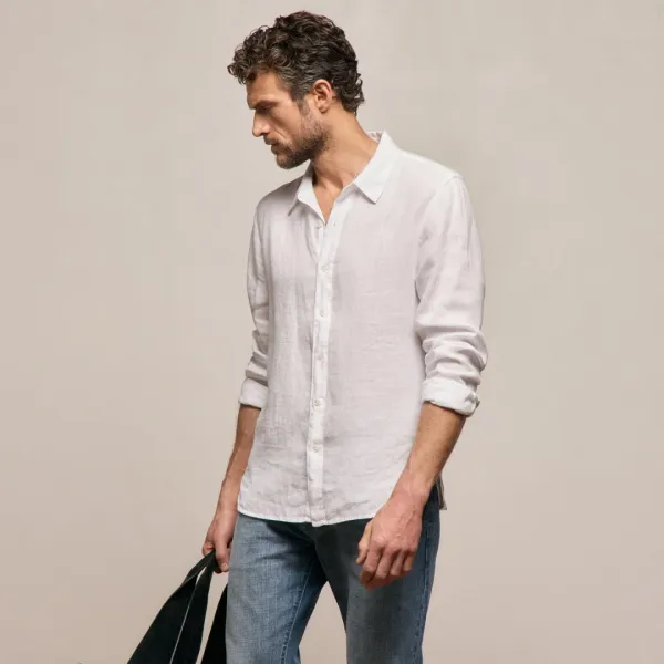 Lightweight Linen Shirt - White