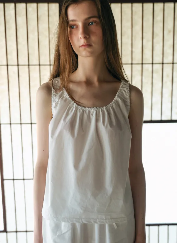 5TH / Nina Shirring Sleeveless (Ivory)