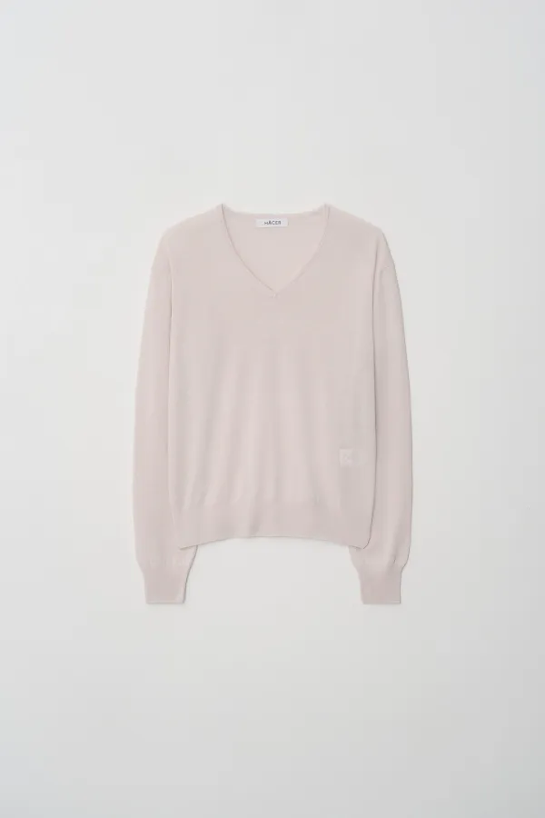 Paper Cotton V-neck Knit
