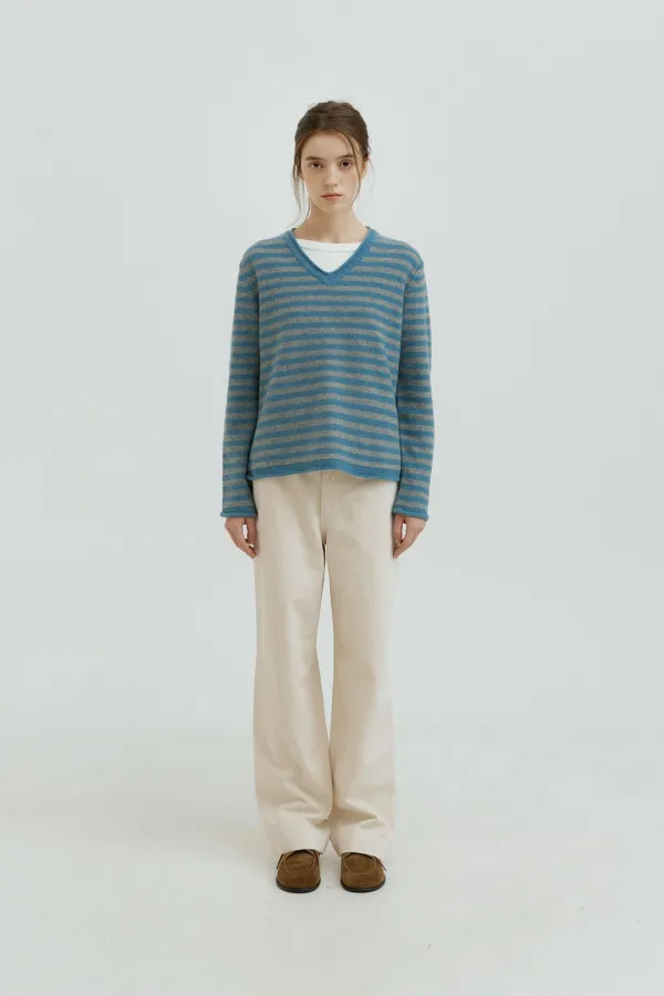 Niro Stripe V-Neck Knit