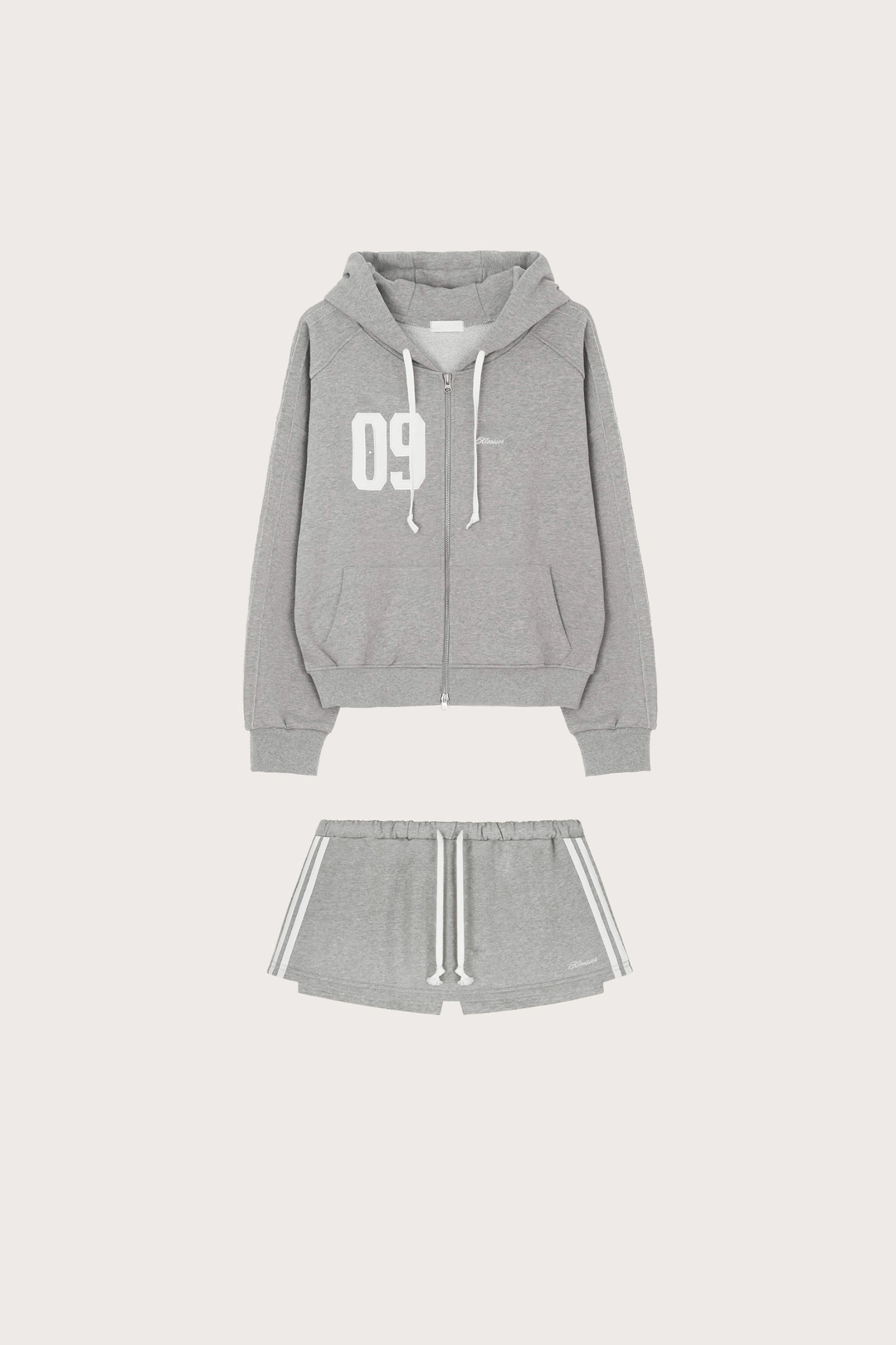 클리시어 09 Numbering Skirt Set, Gray 상품 이미지 1