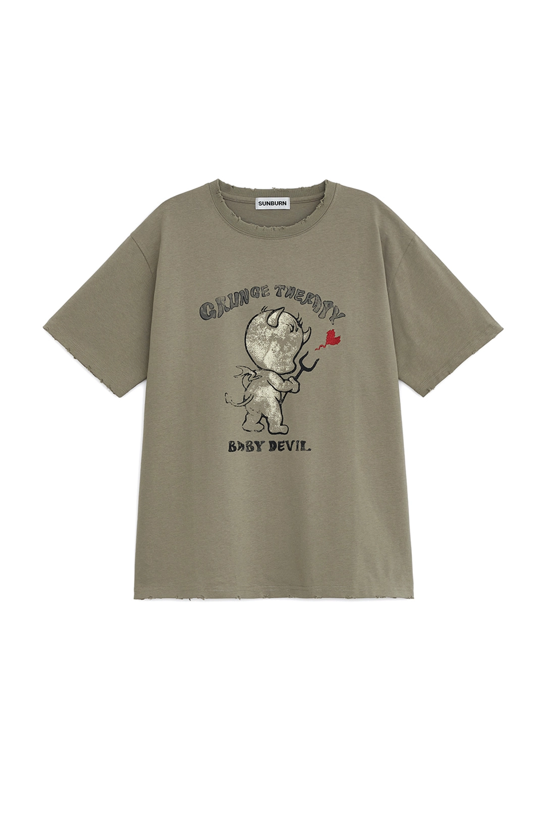 썬번프로젝트 BABY DEVIL T-SHIRT, KHAKI 상품 이미지 1