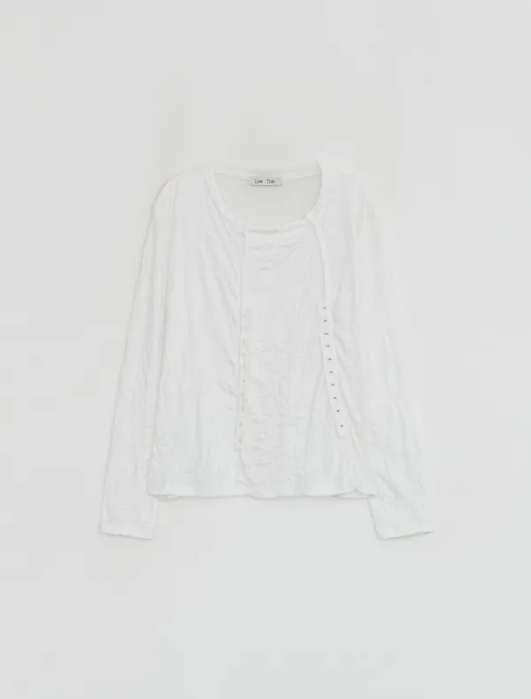 CREASE SNAP TOP [WHITE]