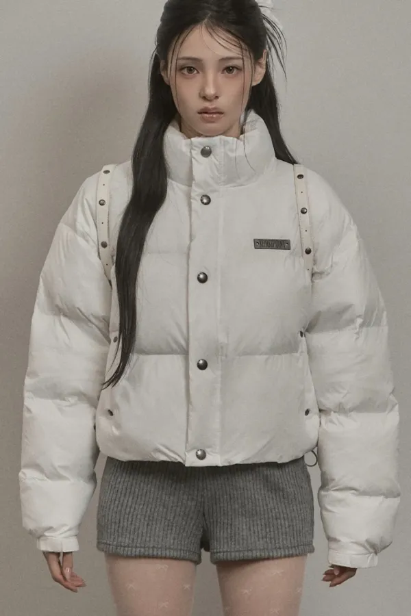 Stud Padded Jacket (white)
