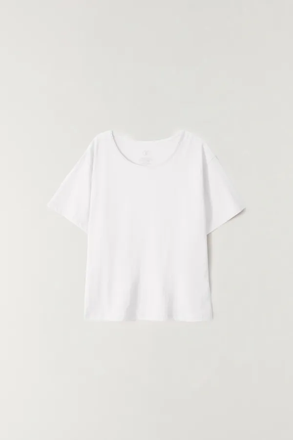 오버핏 반팔 티셔츠 IVORY