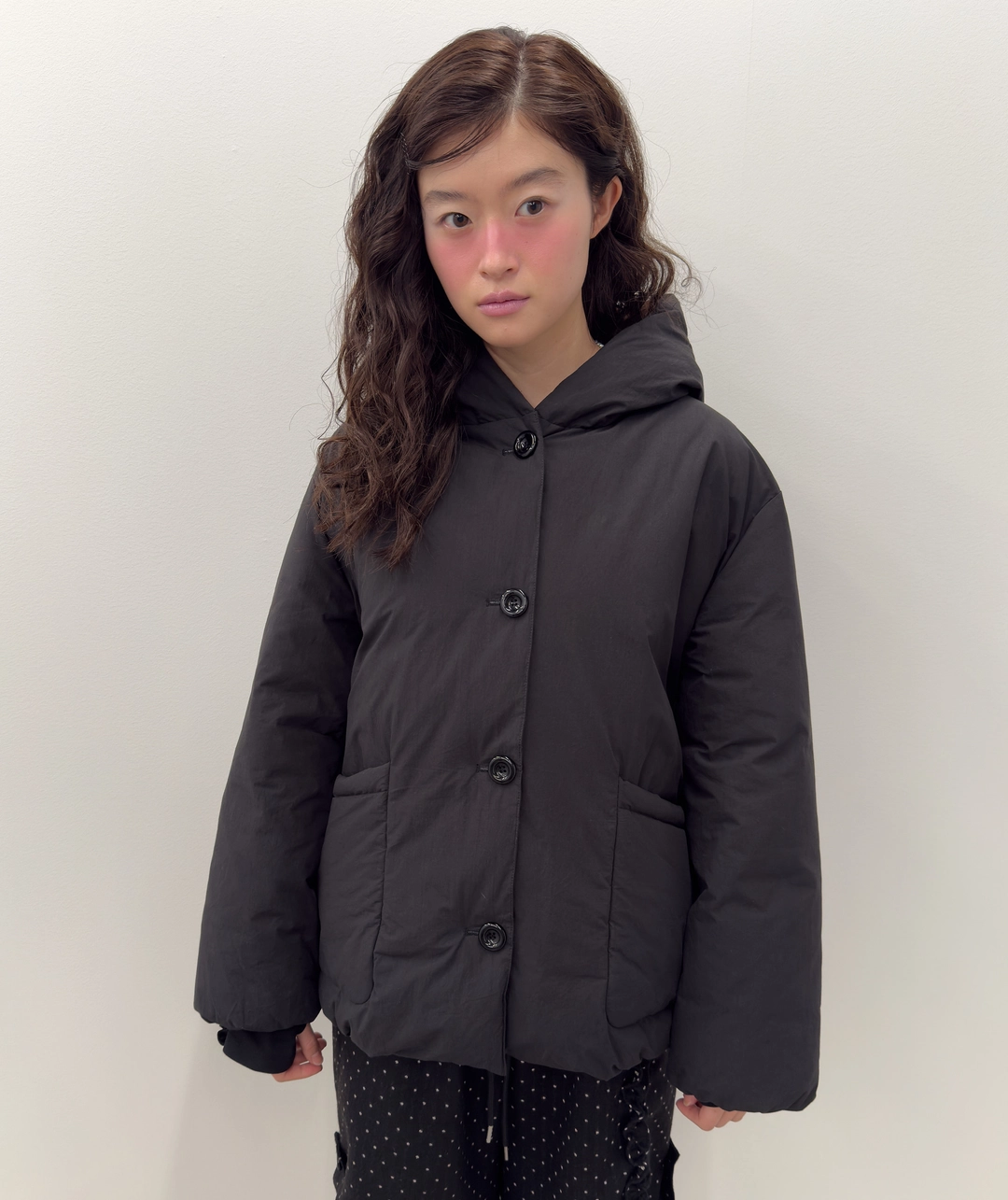 타입서비스 Cotton Hooded Puffer Jacket [Black] 상품 이미지 2