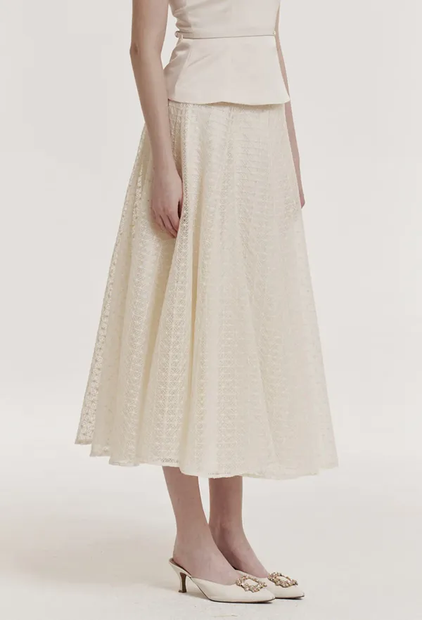 Joanna Lace Skirt (Cream)