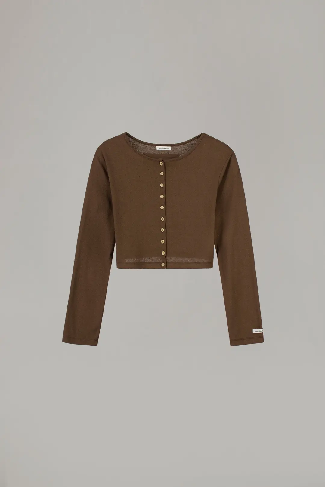 오버듀플레어 ORGANIC TERRY MINI CARDIGAN_BROWN 상품 이미지 3