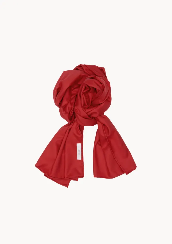Classic Silk Scarf in Red