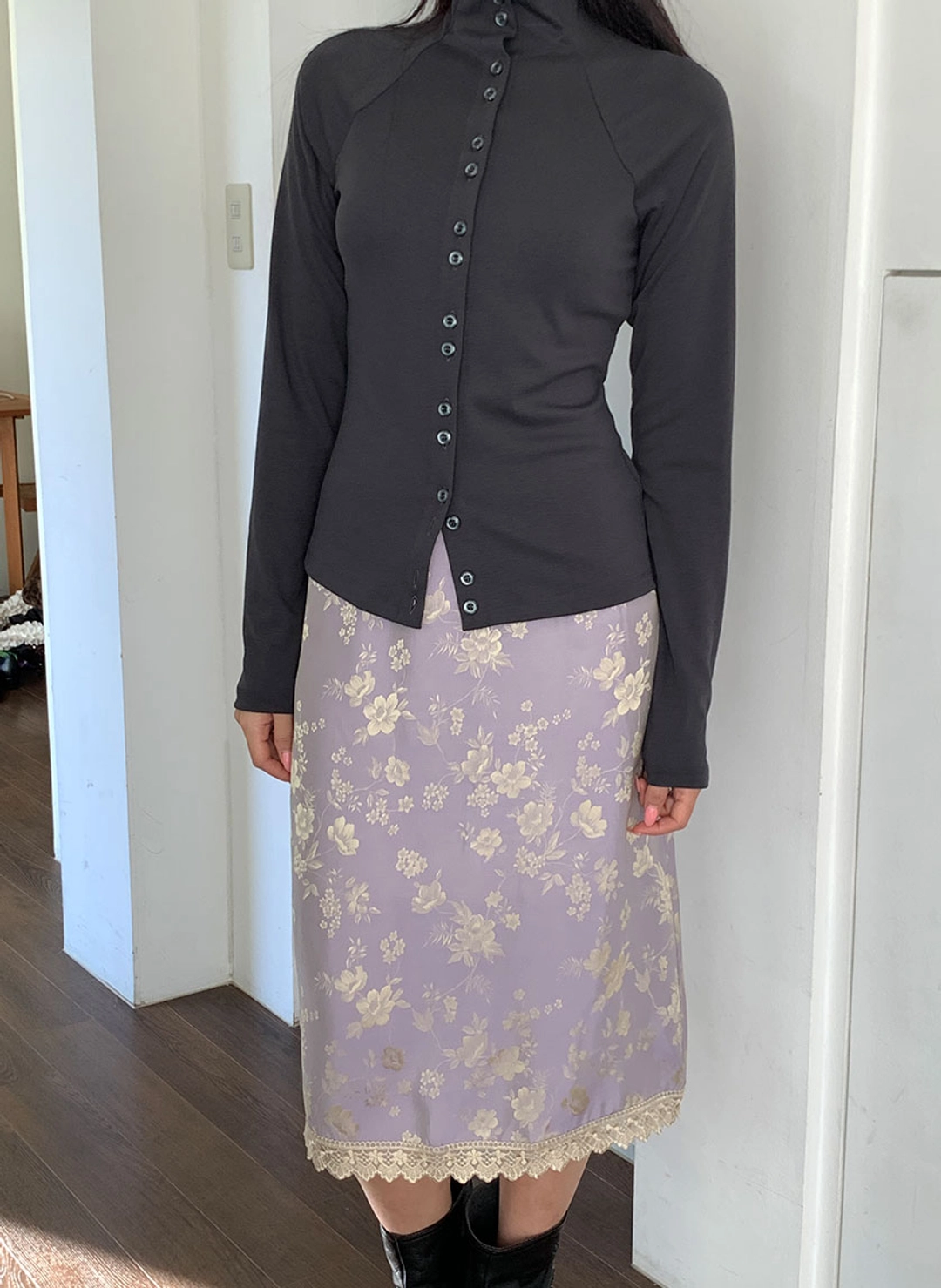 루루서울 Jacquard Sunset Skirt (Purple) 상품 이미지 2