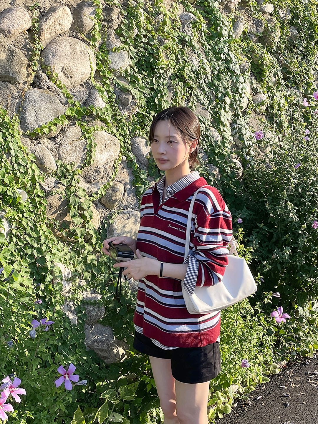 썸웨어버터 [김가을 PICK] Square Shoulder Bag - Cream 상품 이미지 2