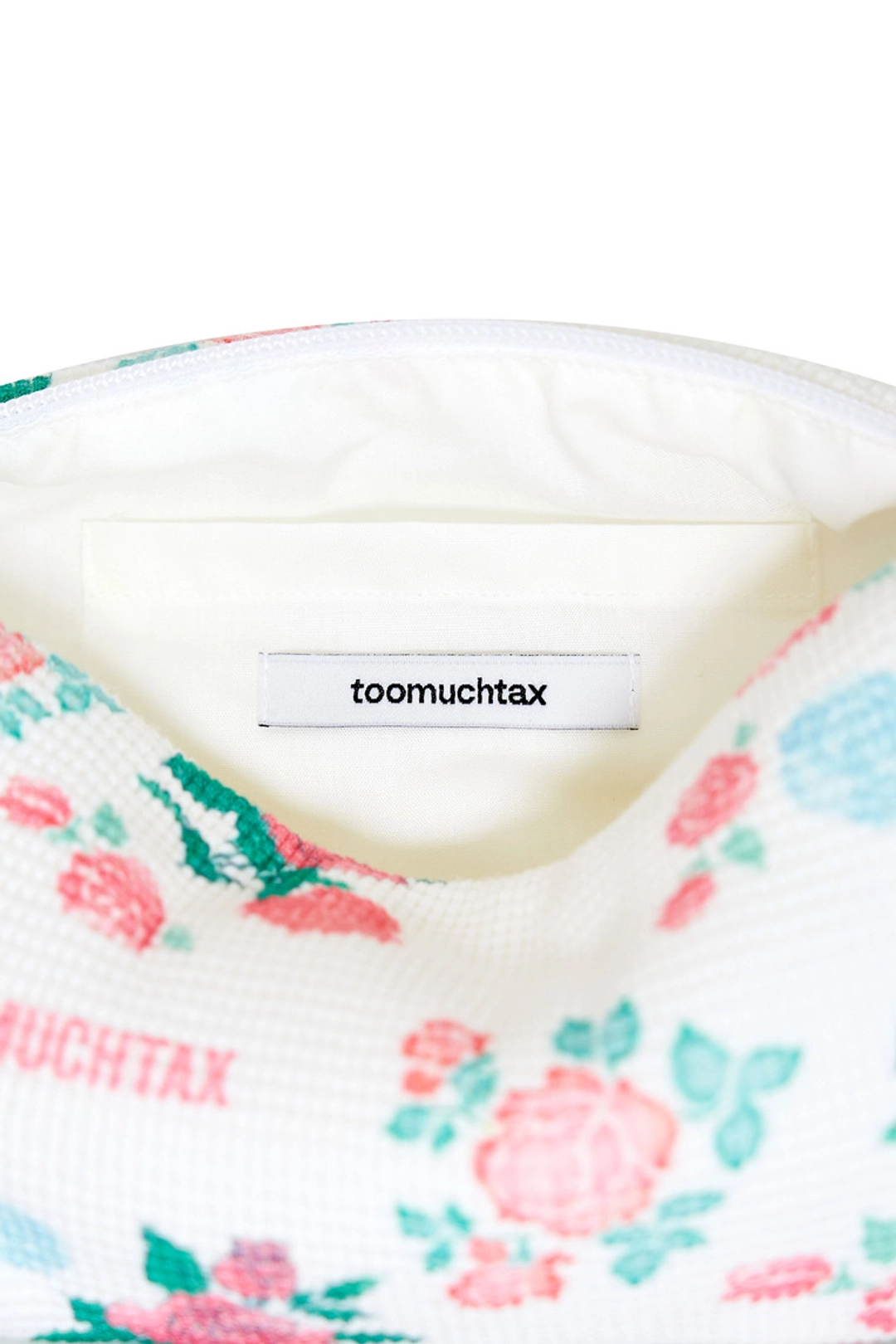 투머치택스 ROSE STENCIL WAFFLE POUCH (SMALL) 상품 이미지 3