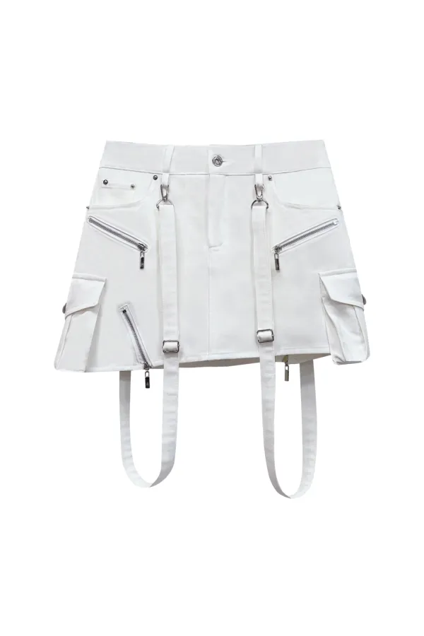 BELLA MINI SKIRT PANTS / WHITE
