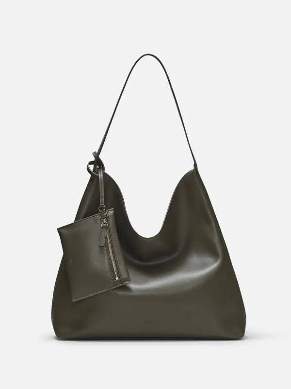 Pulpy hobo bag Loden green