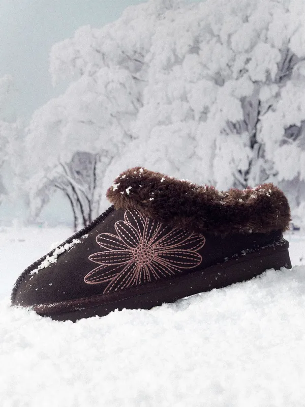 CLASSIQUE FUR MULE (2CM)_BROWN
