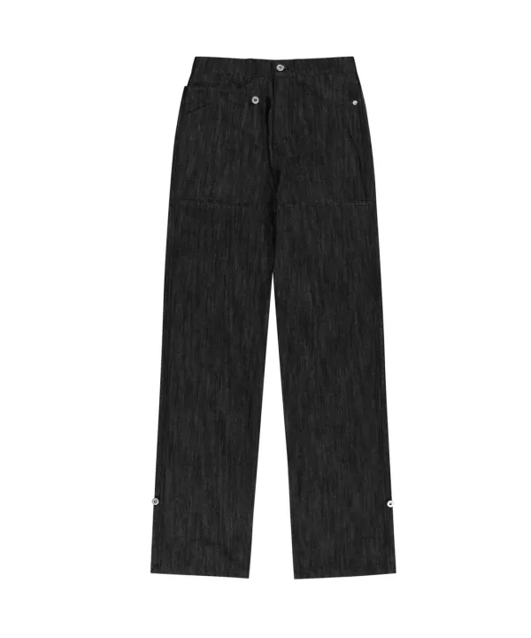 Metal Denim Pants / Black