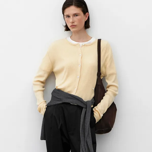 (Z-CD-2223)ESSENTIAL NOAH CROP CARDIGAN
