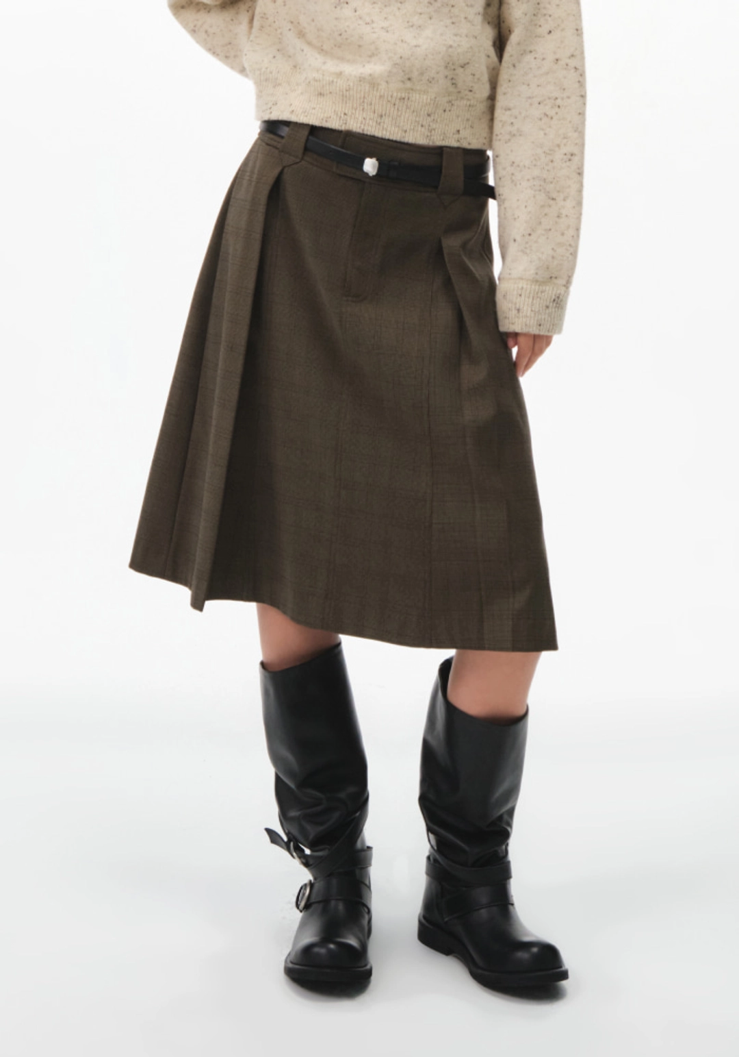그로브 YELENA CHECK MIDI SKIRT 상품 이미지 3