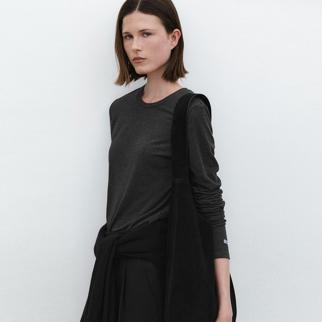 아뜰리에 나인 (T-7134)ESSENTIAL ROUND NECK SOFT SLIM TEE 상품 이미지 2