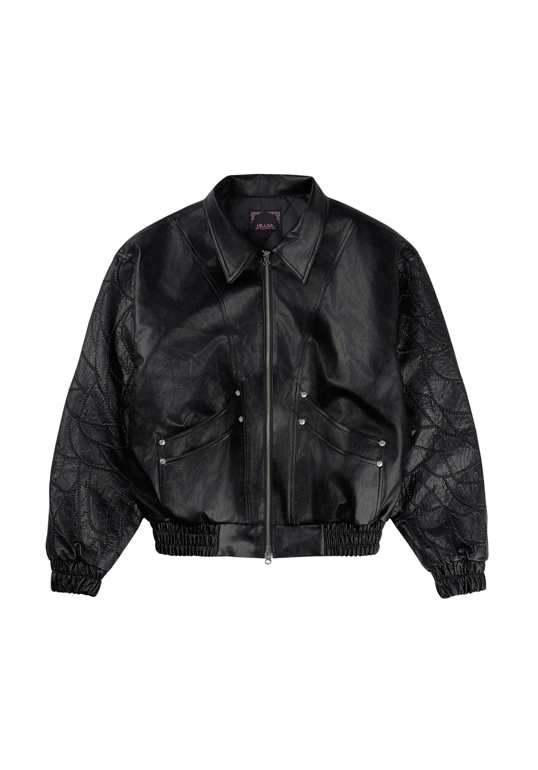 힐다 Hysteric Leather Bomber Jacket [Black] 상품 이미지 2