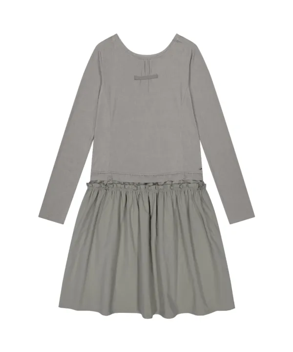 2WAY SHIRRING ONE PIECE LIGHT KHAKI