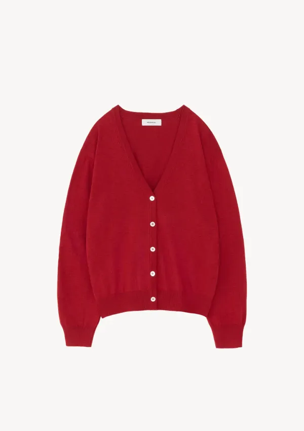 Nicholson V Cardigan in Red
