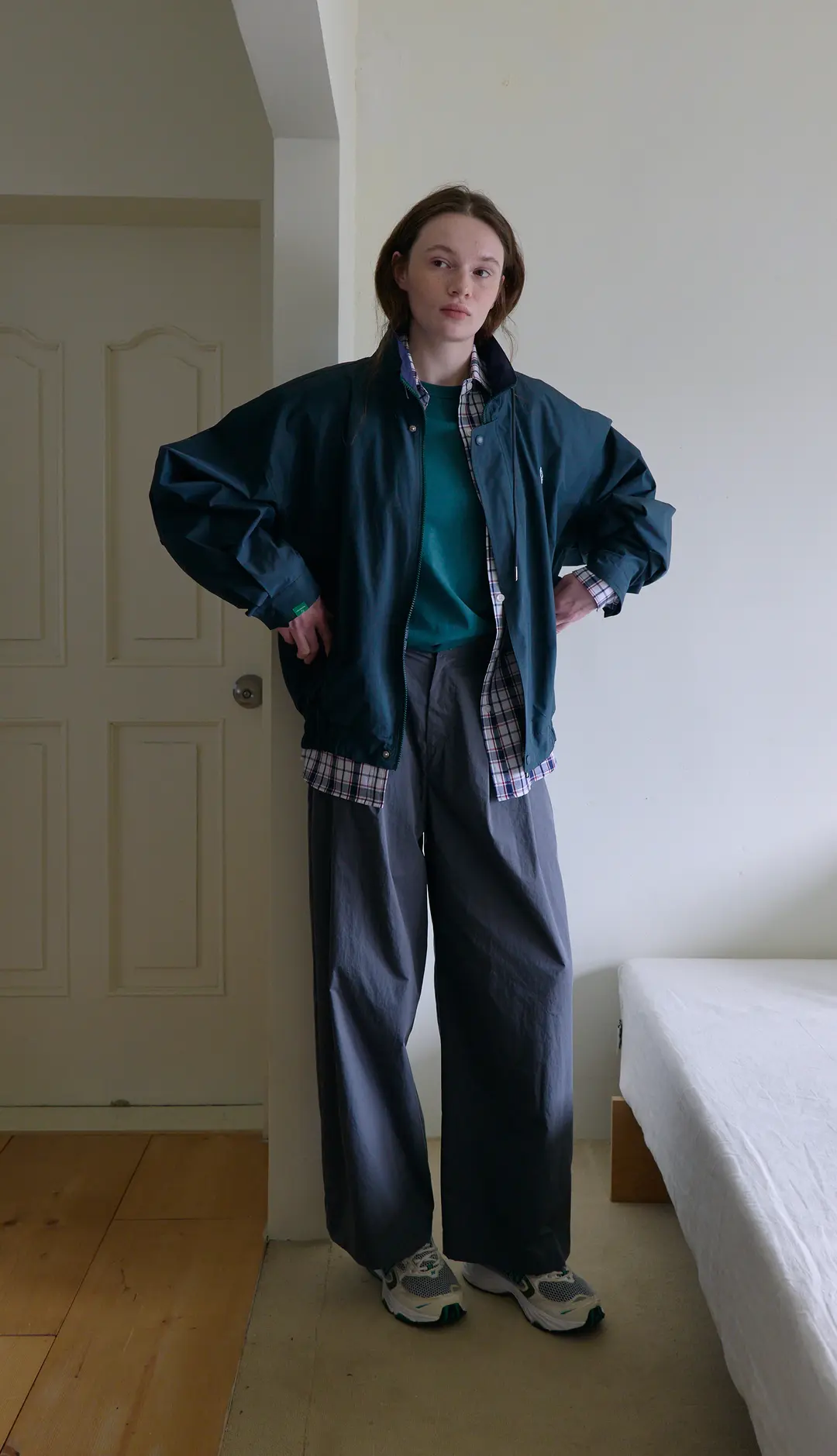 노컨텐츠 169. Wide Pants _ Charcoal 상품 이미지 2