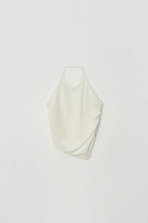 [2차] Velvet Lace Halter Top (Ivory)