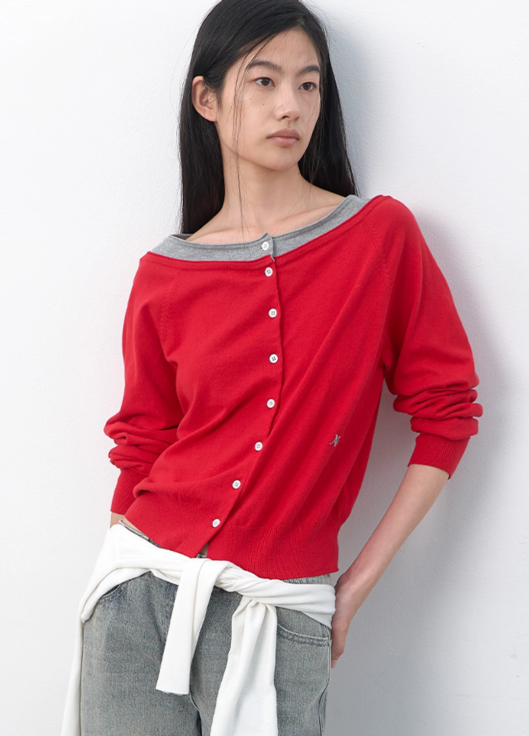 아뜰리에 나인 (CD-2275)DOUBLE LAYERED COLOR POINT CARDIGAN 상품 이미지 2