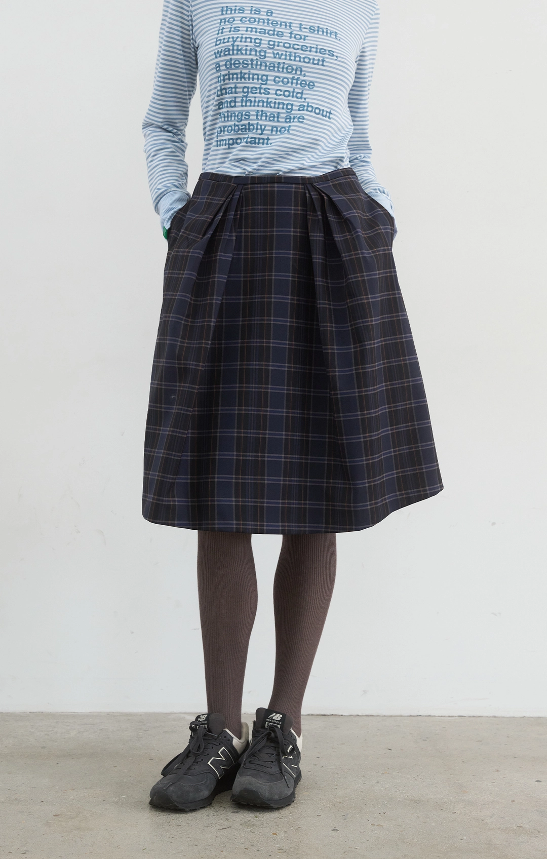 노컨텐츠 415. Classic Check SK_Navy Check 상품 이미지 2