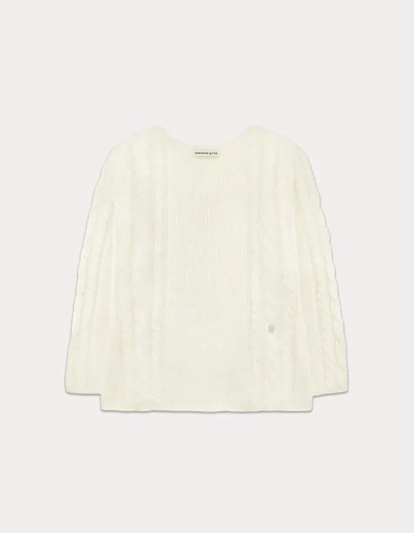 Some Cable Long Sleeve Knit - Ivory
