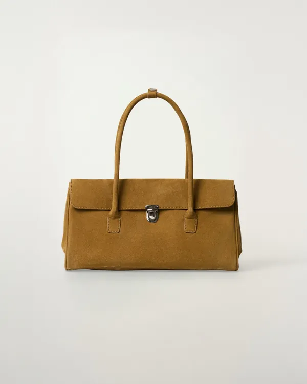 Frame Suede Bag [KHAKI BEIGE]