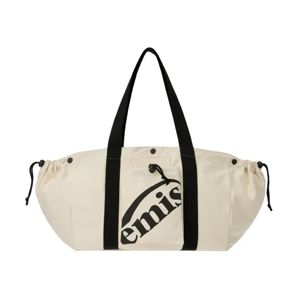 PACKABLE COTTON TOTE BAG-ECRU