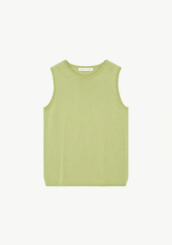 Sleeveless Cotton Knit in Melon