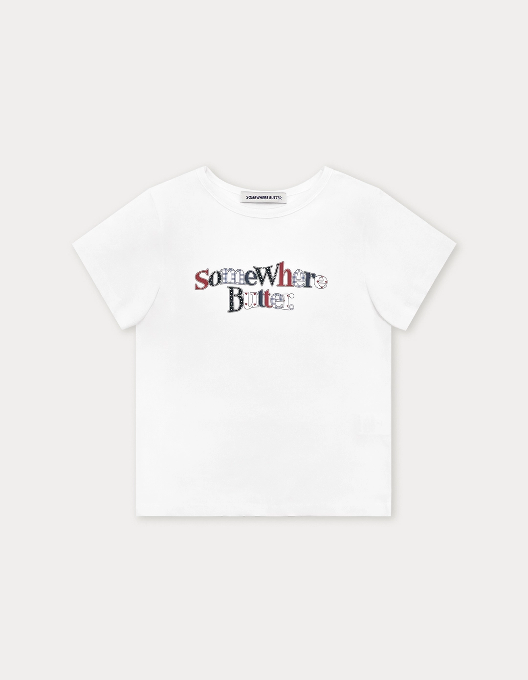 Kitsch Wave Logo Top - Ivory