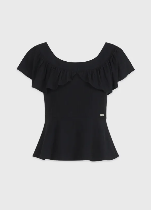  [44-120]  Viaaia Frill Peplum Blouse  비에이아 프릴 페플럼 블라우스 (여름-여름하객룩-하객룩-오피스룩-데일리룩-출근룩-데이트룩-격식룩-여행룩-여름블라우스-프릴블라우스-페플럼-여리블라우스-자체제작) 