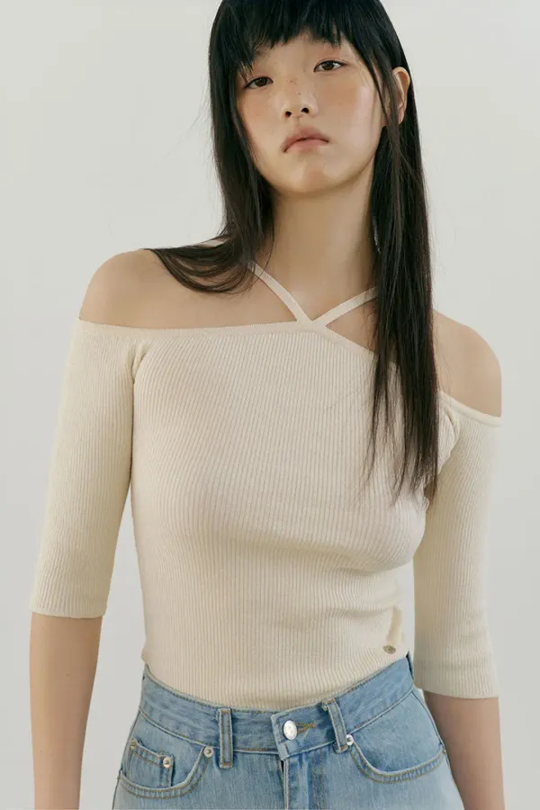 V-Strap Knit (cream)