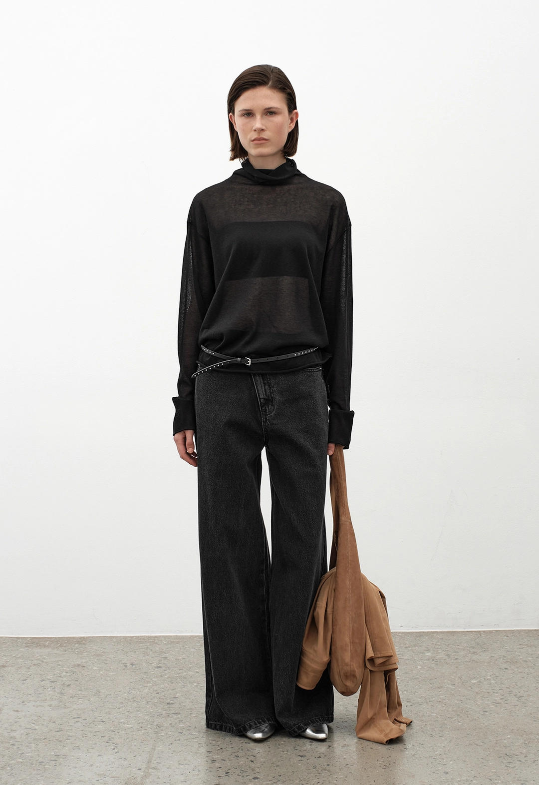 아뜰리에 나인 (PT-5690)TWO BUTTON UNBAL DENIM PANTS 상품 이미지 3