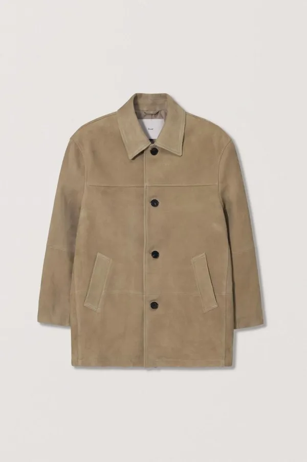 UNISEX SUEDE HALF JACKET CAMEL BEIGE_UDJA5A106I3