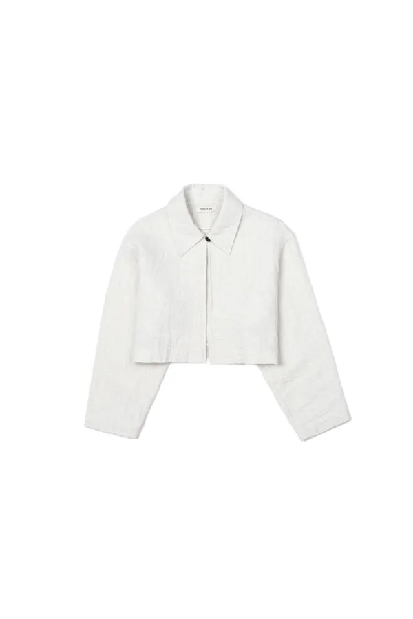 LINEN CROPPED JACKET