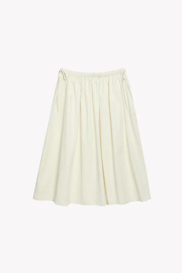 Nes Banding Flare Midi Skirt (Butter)