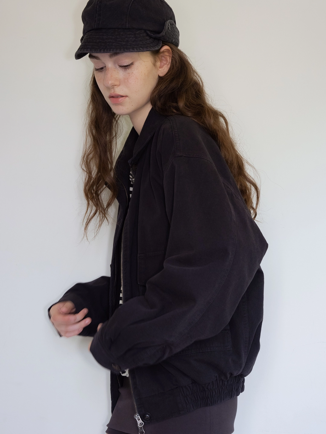 헤더먼트 90s garment washing jumper (black) 상품 이미지 3